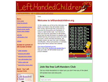 Tablet Screenshot of lefthandedchildren.org